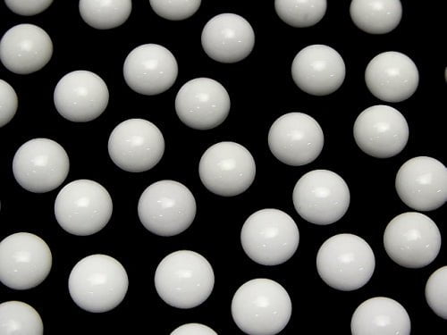 [Video] White Onyx AAA Round Cabochon 8x8mm 5pcs