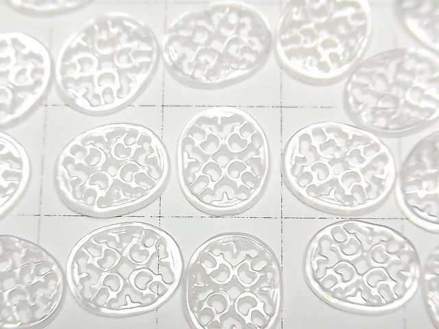 [Video] High Quality White Shell (Silver-lip Oyster ) Watermark Oval 10x8mm 4pcs