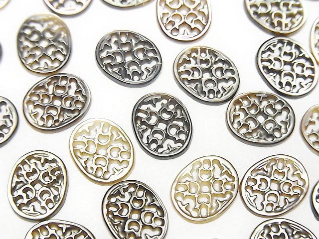Mother of Pearl (Shell Beads), Oval, Watermark Pearl & Shell Beads