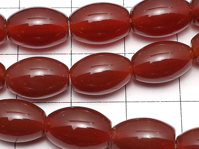 Red Agate AAA Rice 12x8x8mm 1strand beads (aprx.15inch / 36cm)