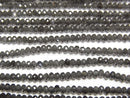 [Video]High Quality! Black Obsidian AAA Faceted Button Rondelle 2x2x1.5mm 1strand beads (aprx.15inch/37cm)