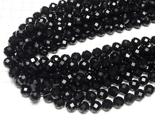 High Quality!  Onyx AAA 64Faceted Round 10mm 1strand beads (aprx.15inch/36cm)