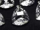 [Video]High Quality! Crystal AAA Triangle Cut Pendant 21x21x14mm Silver925