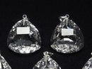 [Video]High Quality! Crystal AAA Triangle Cut Pendant 21x21x14mm Silver925