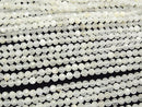 [Video] High Quality! White Moonstone AAA 32Faceted Round 4mm 1strand beads (aprx.15inch/37cm)