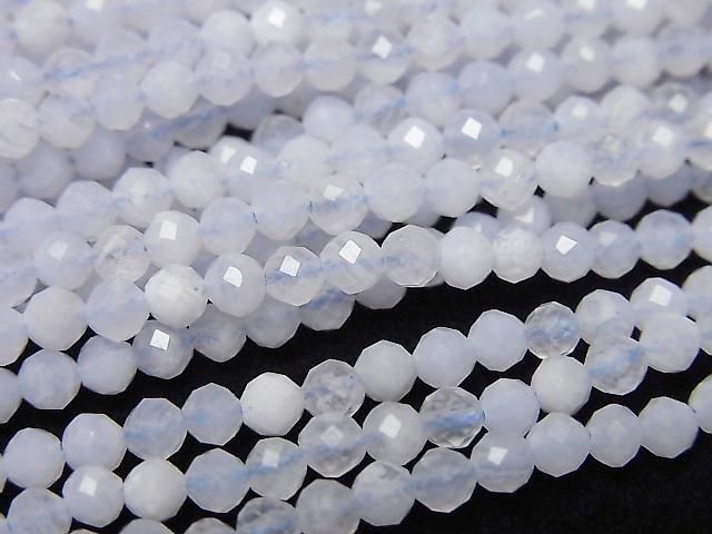[Video]High Quality! Blue Lace Agate AA++ Faceted Round 3mm 1strand beads (aprx.15inch/37cm)