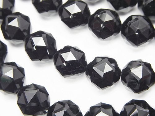 Faceted Round, Onyx Gemstone Beads