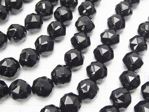 High Quality! Onyx AAA Star Faceted Round 10mm half or 1strand beads (aprx.15inch / 36cm)