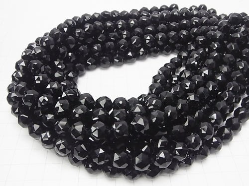 Hohe Qualität! Onyx AAA Stern Facettierte Runde 10mm halb oder 1strang Perlen (ca. 15 Zoll / 36 cm)