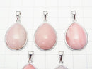 1pc $24.99! Pink Opal AA ++ Pear shape Pendant 22x17 Silver925