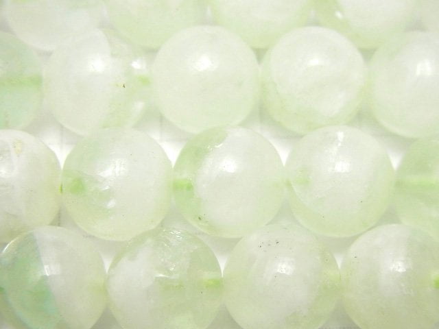 [Video]Green Fluorite Quartz Round 10 mm half or 1 strand beads (aprx.15 inch / 38 cm)