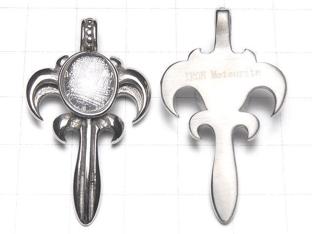 Meteorite (Muonionalusta) Sword Motif Pendant 35x25x7mm 1pc