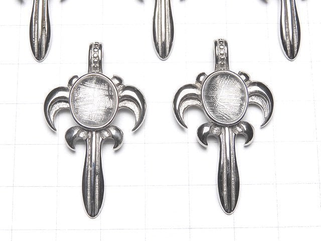 Meteorite (Muonionalusta) Sword Motif Pendant 35x25x7mm 1pc