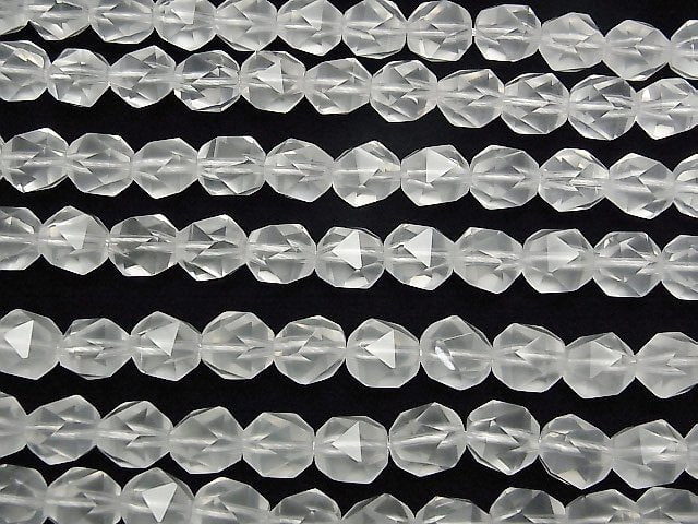 [Video] Milky Quartz AAA 20Faceted Round 10mm 1/4 or 1strand beads (aprx.15inch/36cm)