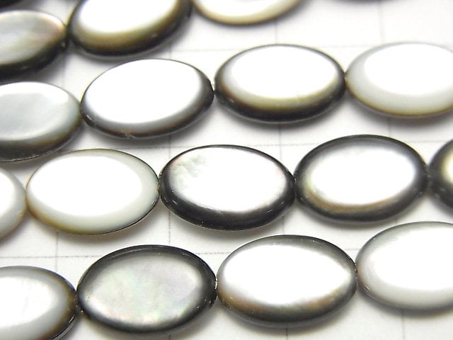 [Video] Black-lip Oyster Shell AAA Oval 12x8mm Half or 1-Strand Beads (approx. 15 inches/36 cm)
