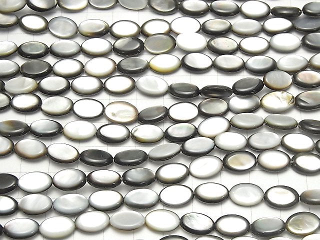 [Video] Black-lip Oyster Shell AAA Oval 12x8mm Half or 1-Strand Beads (approx. 15 inches/36 cm)