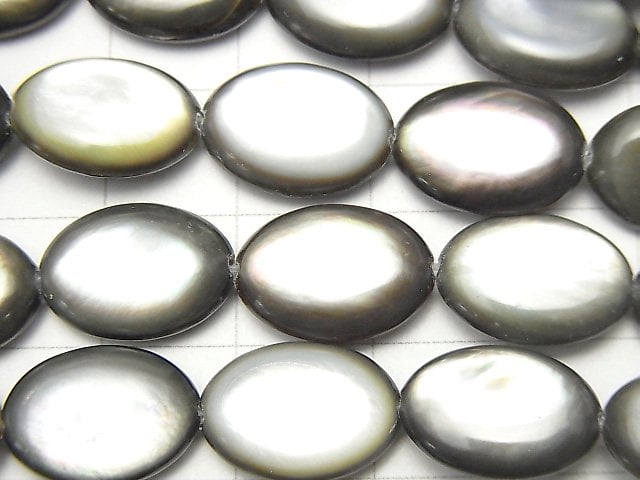 [Video] Black-lip Oyster Shell AAA Oval 14x10mm Half or 1-Strand Beads (approx. 15 inches/36 cm)
