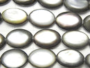 [Video] Black-lip Oyster Shell AAA Oval 14x10mm Half or 1-Strand Beads (approx. 15 inches/36 cm)