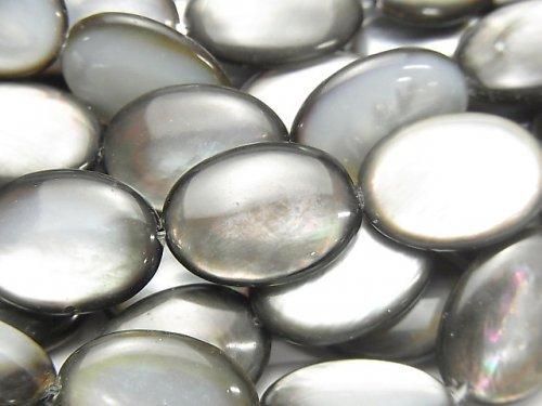 [Video] Black-lip Oyster Shell AAA Oval 18x13mm Half or 1-Strand Beads (approx. 15 inches/36 cm)