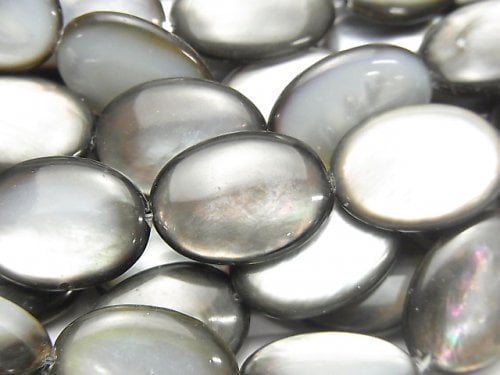 [Video] Black Shell (Black-lip Oyster) AAA Oval 18x13x5mm half or 1strand beads (aprx.15inch/36cm)