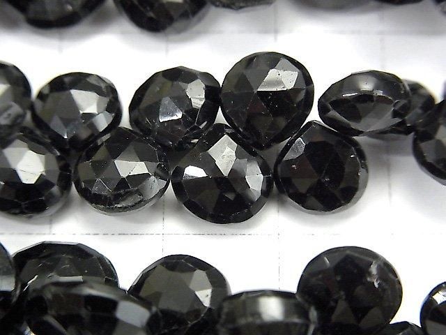 [Video] High Quality Black Tourmaline AAA- Chestnut Faceted Briolette Size Gradation: Half or 1-strand beads (approx. 7 inches/18 cm)