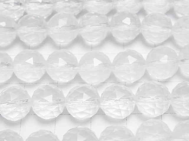 High Quality!  Milky Quartz AAA Triangle Faceted Round 10mm  half or 1strand beads (aprx.15inch/37cm)