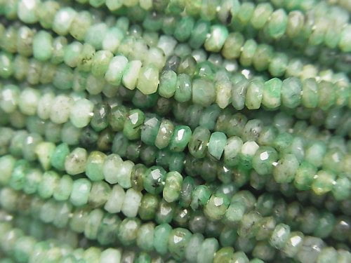 Emerald, Roundel Gemstone Beads