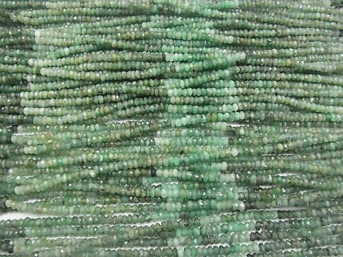 [Video] 1strand $16.99! Brazil Emerald AA ++ Faceted Button Roundel 1strand beads (aprx.13inch / 32cm)