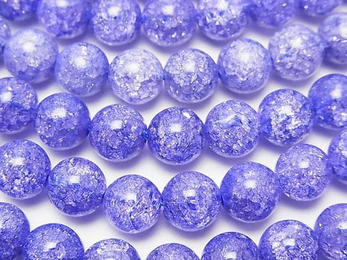 Cracked Crystal, Round Gemstone Beads