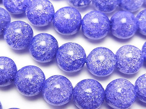 Cracked Crystal, Round Gemstone Beads