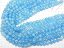 [Video] Blue color 2 Cracked Crystal Round 10mm half or 1strand beads (aprx.15inch/38cm)
