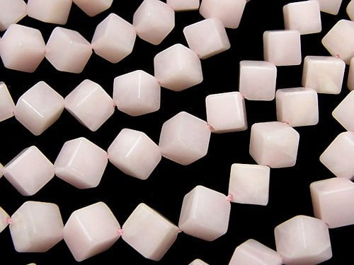 Manganese Calcite AAA - AA ++ Dice 12 x 12 x 12 mm half or 1 strand beads (aprx.7 inch / 18 cm)