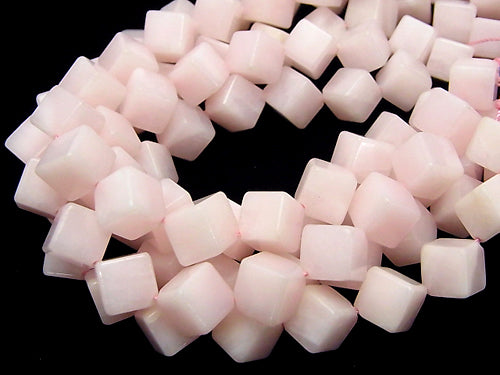 Manganese Calcite AAA - AA ++ Dice 12 x 12 x 12 mm half or 1 strand beads (aprx.7 inch / 18 cm)