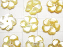 [Video] High Quality Yellow Shell AAA Flower 12mm Center Hole 3pcs