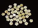[Video] High Quality Yellow Shell AAA Flower 12mm Center Hole 3pcs