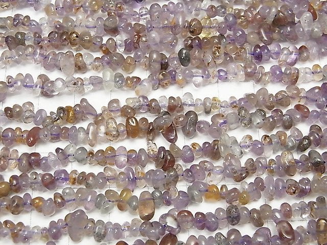 [Video] Cacoxenite  in Amethyst AA++ Chips (Small Nugget ) 1strand beads (aprx.33inch/84cm)