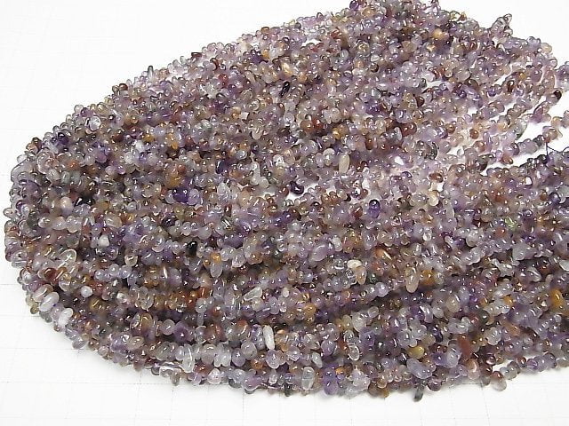 1strand $7.79! Cacoxenite  in Amethyst AA++ Chips (Small Nugget ) 1strand beads (aprx.33inch/84cm)