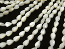1strand $9.79! Mother of Pearl MOP Vertical Hole Faceted Pear Shape 9 x 6 x 4 mm White 1 strand beads (aprx.15 inch / 37 cm)