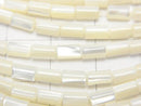 1strand $3.79! Mother of Pearl MOP Tube 5 x 3 x 3 mm White 1 strand beads (aprx.15 inch / 38 cm)