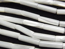 Mother of Pearl MOP White Tube 14x4x4mm 1-strand beads (approx. 15 inches/37 cm)