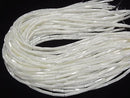 Mother of Pearl MOP White Tube 14x4x4mm 1-strand beads (approx. 15 inches/37 cm)