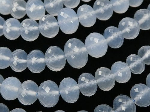 Chalcedony, Roundel Gemstone Beads