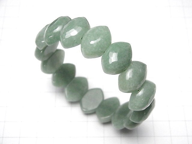 Green Aventurine Two Hole Faceted Marquise 19x13x8mm Bracelet