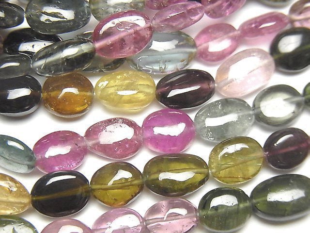 Oval, Tourmaline Gemstone Beads