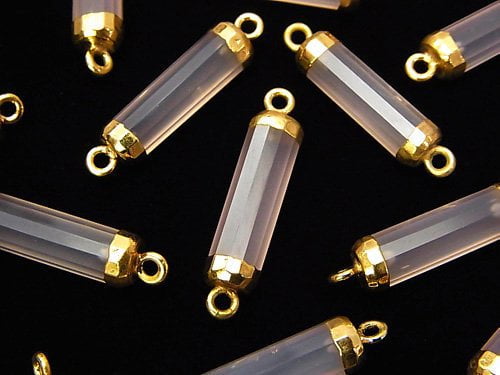 Chalcedony, Tube Gemstone Beads