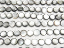 [Video] Black Shell (Black-lip Oyster) AAA Coin 10x10mm 1strand beads (aprx.15inch/37cm)