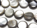 [Video] Black Shell (Black-lip Oyster) AAA Coin 12x12x4mm half or 1strand beads (aprx.15inch/37cm)