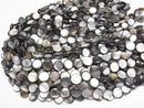 [Video] Black Shell (Black-lip Oyster) AAA Coin 12x12x4mm half or 1strand beads (aprx.15inch/37cm)