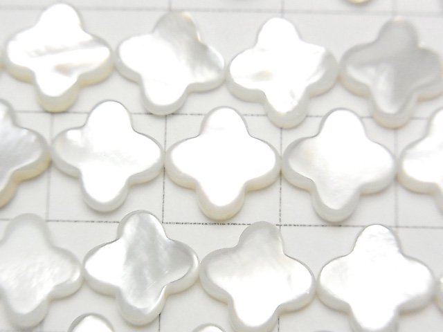 [Video] High Quality White Shell (Silver-lip Oyster ) AAA Flower Motif 10x10mm 1/4 or 1strand beads (aprx.15inch/36cm)