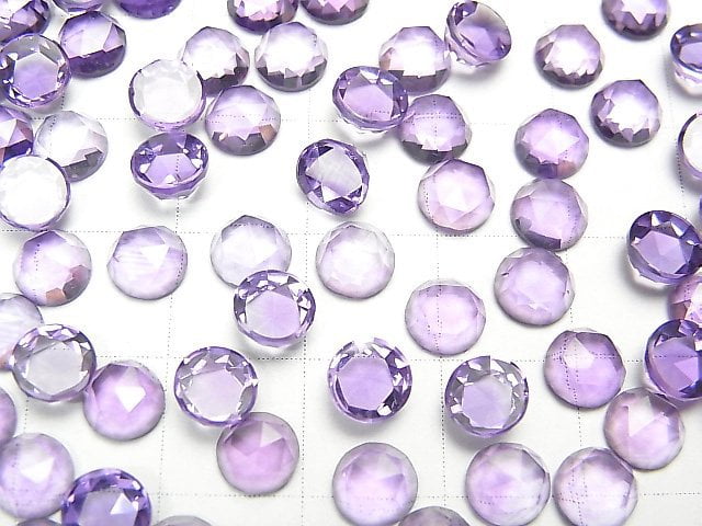 [Video]High Quality Amethyst AAA Round Rose Cut 6x6mm 5pcs